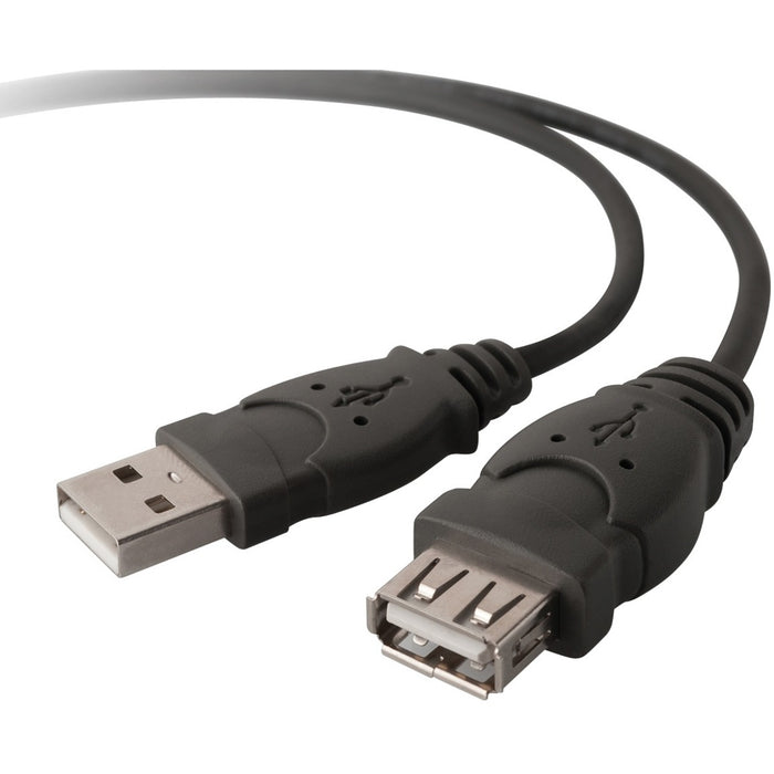 Belkin Pro Series A/A USB Cable - 6 ft (1.83 m) USB Data Transfer Cable - First End: 1 x USB Type A - Male - Second End: 1 x USB Type A - Female - 480 Mbit/s - Extension Cable - 1 Each