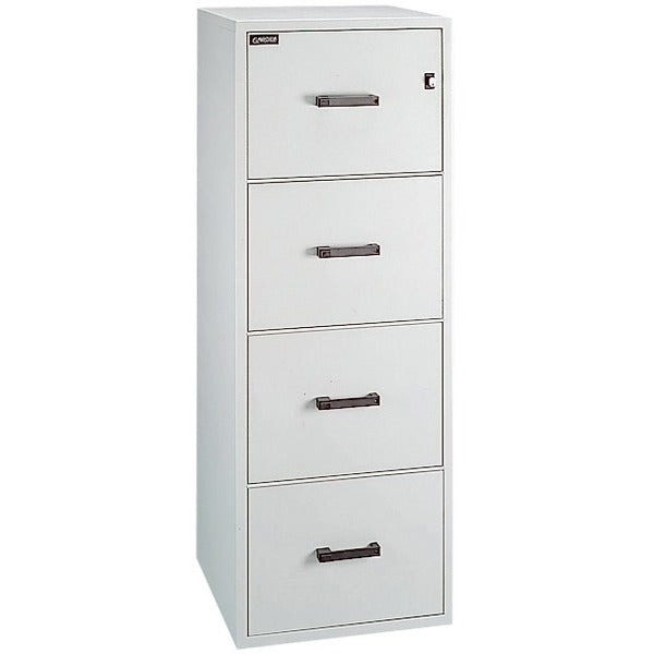 Gardex Classic GF-25-4 File Cabinet - 19.76" (50.20 cm) Width x 25" (63.50 cm) Depth x 53.98" (137.10 cm) Height - 4 x Drawer(s) - 9.53" (242 mm) Drawer Height 15" (381 mm) Drawer Width 20" (508 mm) Drawer Depth - Legal - Vertical - Fire Resistant, Ball-b