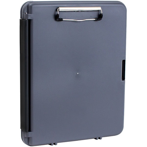 Geocan Storage Clipboard - 8 1/2" x 11" - Spring Clip - Gray - 1 Each