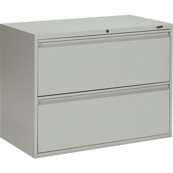 Offices To Go 2 Drawer High Lateral Cabinet - 36" (914.40 mm) Width x 19.3" (488.95 mm) Depth x 27.3" (693.67 mm) Height - 2 x Drawer(s) for File - Lateral - Interlocking, Lockable, Leveling Glide - Gray - Metal