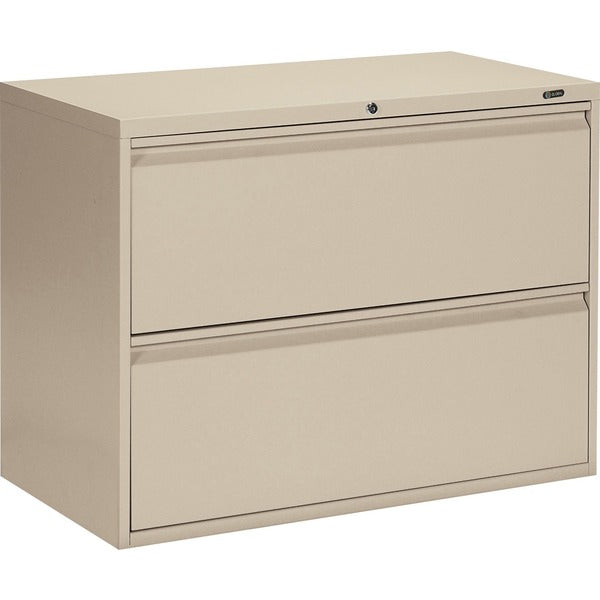Offices To Go 2 Drawer High Lateral Cabinet - 36" (91.44 cm) Width x 19.25" (48.90 cm) Depth x 27.31" (69.37 cm) Height - 2 x Drawer(s) for File - Lateral - Interlocking, Lockable, Leveling Glide - Nevada - Metal