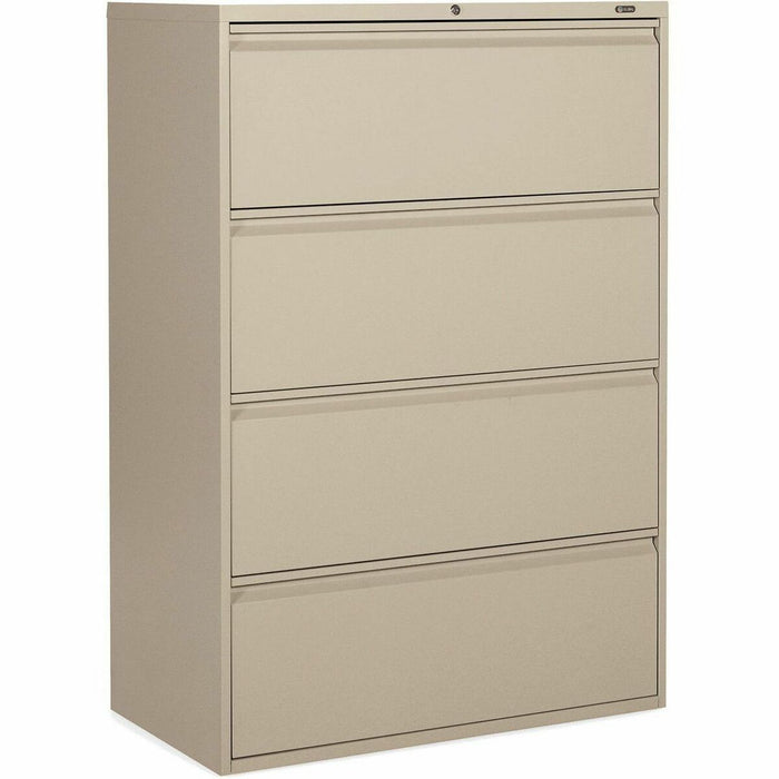 Offices To Go 4 Drawer High Lateral Cabinet - 36" (91.44 cm) Width x 19.25" (48.90 cm) Depth x 52.06" (132.23 cm) Height - 4 x Drawer(s) for File - Lateral - Interlocking, Lockable, Leveling Glide - Nevada - Metal