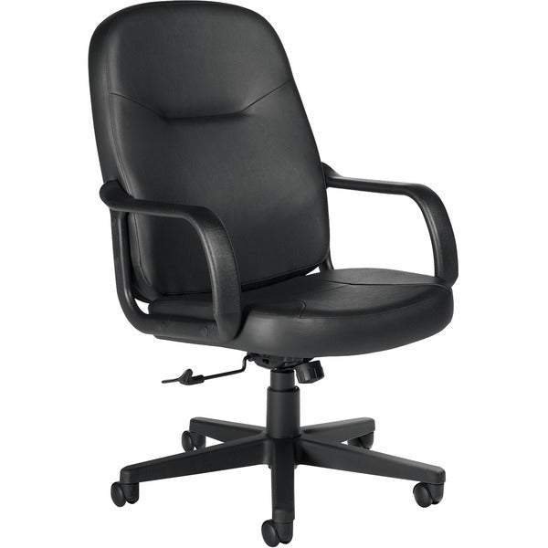Offices To Go Annapolis | High Back Luxhide Tilter - Luxhide, Bonded Leather Seat Material - Luxhide, Bonded Leather Back Material - High Back - Black - 1 Each