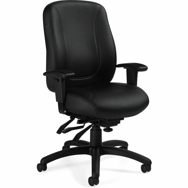 Offices To Go Overtime | High Back Luxhide Multi-Tilter - Luxhide, Bonded Leather Seat Material - Luxhide, Bonded Leather Back Material - High Back - 1 Each