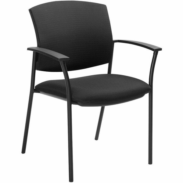 Offices To Go Ibex | Upholstered Seat & Back Guest Chair - Polyester Seat Material - Polyester Back Material - Black - 1 Each