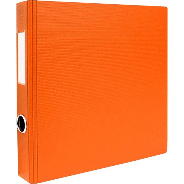 GEO 1.5" Textured Heavy-duty Binder, Orange - 1 1/2" (38.10 mm) Binder Capacity - Letter - 8 1/2" (215.90 mm) x 11" (279.40 mm) Sheet Size - Fastener: D-Ring - Pocket: 2, Internal - Polypropylene - Orange - Heavy Duty, Textured, PVC-free, Spine Label, Fin