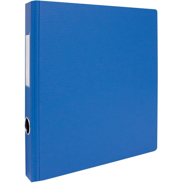 GEO 2" Textured Heavy-duty Binder, Blue - 2" (50.80 mm) Binder Capacity - Letter - 8 1/2" (215.90 mm) x 11" (279.40 mm) Sheet Size - Fastener(s): D-Ring - Pocket(s): 2, Internal - Polypropylene - Blue - Heavy Duty, Textured, PVC-free, Spine Label, Finger