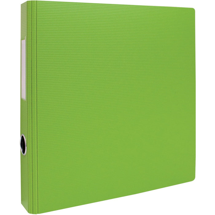 GEO 2" Textured Heavy-duty Binder, Green - 2" (50.80 mm) Binder Capacity - Letter - 8 1/2" (215.90 mm) x 11" (279.40 mm) Sheet Size - Fastener: D-Ring - Pocket: 2, Internal - Polypropylene - Green - Heavy Duty, Textured, PVC-free, Spine Label, Finger Hole