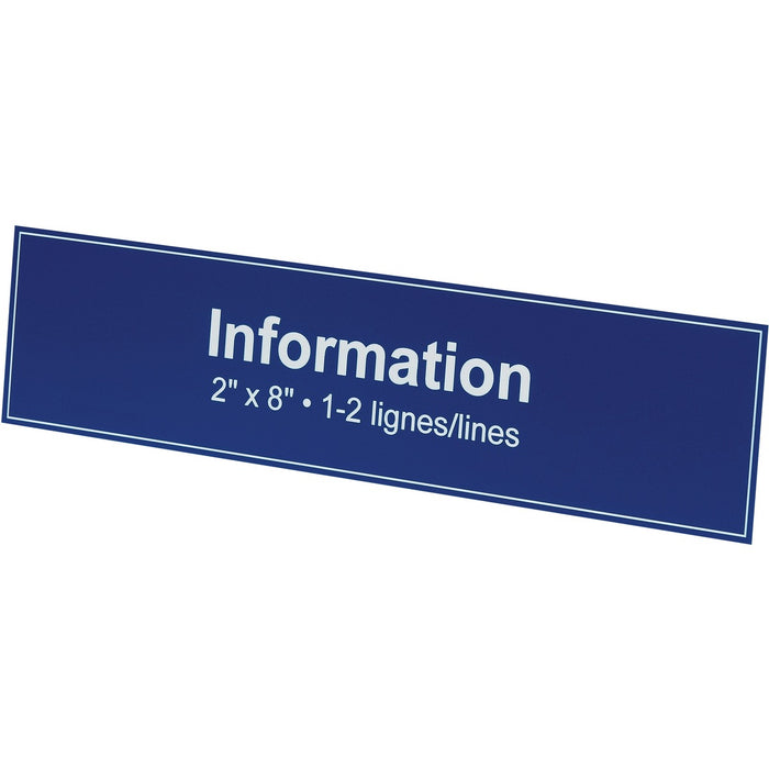 Derome Engraved Name Plate - 8" (203.20 mm) Width x 2" (50.80 mm) Height - Engraved - 1 Each