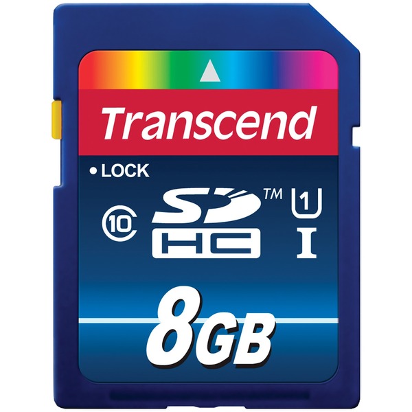 Transcend Premium 8 GB Class 10/UHS-I SDHC - 1 - 400x Memory Speed