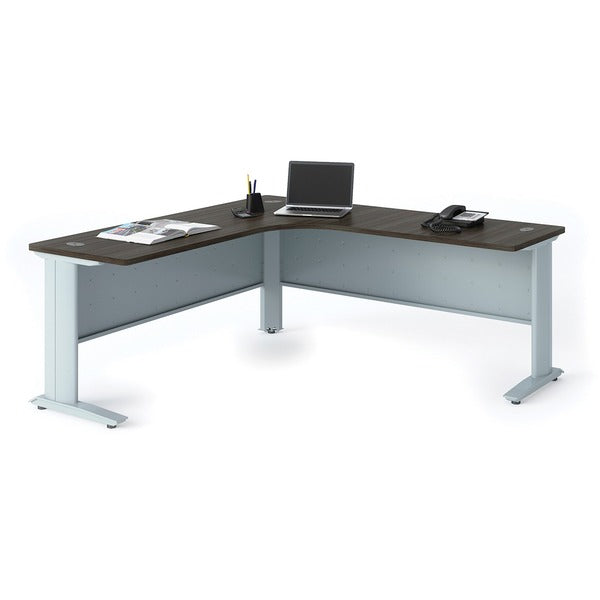 HDL Titan Corner Workstation - 1" (25.40 mm) Table Top Thickness - 71" (1803.40 mm) Height x 71" (1803.40 mm) Width x 24" (609.60 mm) Depth - Grey Dusk - Thermofused Melamine (TFM) Top Material - 1 Each