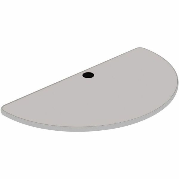 Star Tucana Conference Table Top - Half Round Top - 48" (1219.20 mm) Table Top Length x 24" (609.60 mm) Table Top Width x 1" (25.40 mm) Table Top Thickness - Grey - Polyvinyl Chloride (PVC) - 1 Each