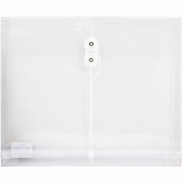 GEO Translucent Polyethylene Envelope - Letter - 12" (304.80 mm) Width x 9" (228.60 mm) Length - Drawstring - Translucent, Clear - Polyethylene, Plastic - 1 Each