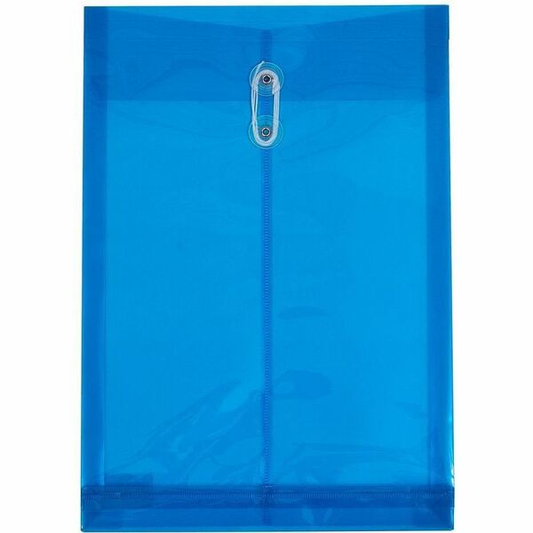 GEO Translucent Polyethylene Envelope - Legal - 13 1/2" (342.90 mm) Width x 9 3/4" (247.65 mm) Length - Drawstring - Translucent, Blue - Polyethylene, Plastic - 1 Each