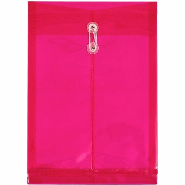 GEO Translucent Polyethylene Envelope - Legal - 13 1/2" Width x 9 3/4" Length - Drawstring - Polyethylene, Plastic - 1 Each - Translucent, Red