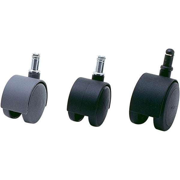 Shepherd Hardware 2-Inch Office Chair Stem Caster, Twin Wheel, 1-Pack - 2" (50.80 mm) Diameter - 75 lb (34019.43 g) Load Capacity - Nylon, Plastic - Black - 1 Each
