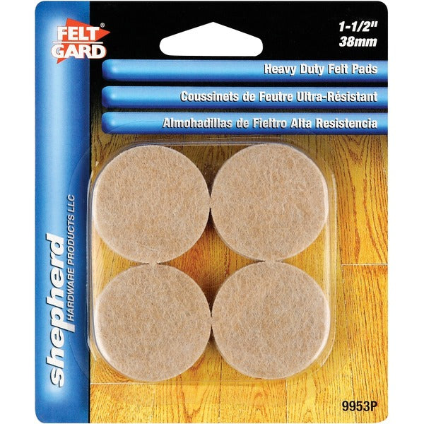 Shepherd Hardware Cleaning Pad - Round - 1.50" (38.10 mm) Diameter - Heavy Duty - Felt - 1 Each