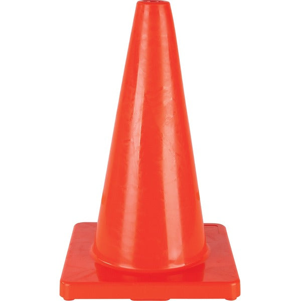 SCN SEH138 Traffic Cone - 18" (457.20 mm) Height - Cone Shape - Lightweight, Flexible, Durable, Temperature Resistant - Polyvinyl Chloride (PVC) - Orange - 1 Each