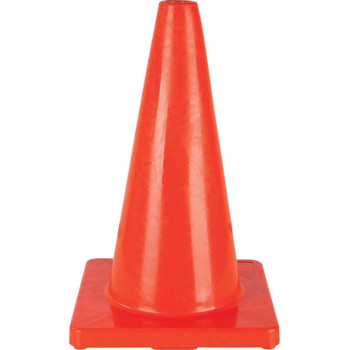 SCN SEH138 Traffic Cone - 18" (457.20 mm) Height - Cone Shape - Lightweight, Flexible, Durable, Temperature Resistant - Polyvinyl Chloride (PVC) - Orange - 1 Each