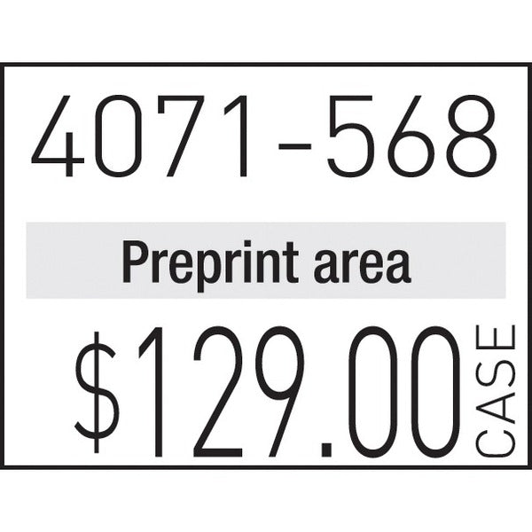 Avery Dennison 1136 Fastening Gun Labels - Removable Adhesive - White - 1750 / Roll - 14000 Total Label(s) - 8 / Pack