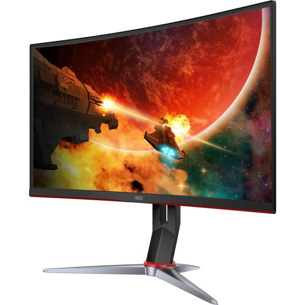 AOC C32G2 32" Class Full HD Curved Screen Gaming LCD Monitor - 16:9 - Black - 31.5" Viewable - Vertical Alignment (VA) - WLED Backlight - 1920 x 1080 - 16.7 Million Colors - FreeSync Premium - 250 cd/m² - 500 &micro;s - HDMI - VGA - DisplayPort