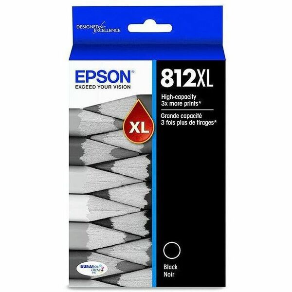 Epson T812 Original High Yield Inkjet Ink Cartridge - Black - 1 Each - Inkjet - High Yield