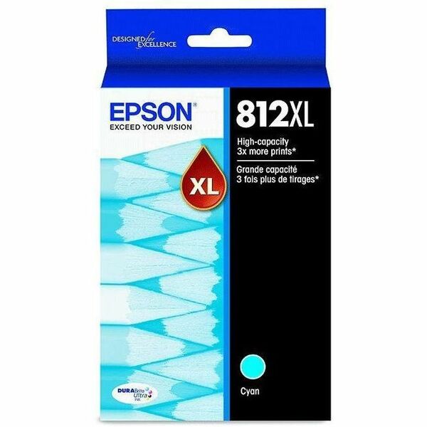 Epson DURABrite Ultra T812 Original High Yield Inkjet Ink Cartridge - Cyan - 1 Each - Inkjet - High Yield - 1 Pack