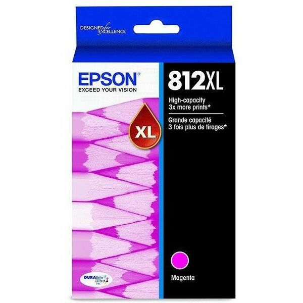 Epson T812 Original High Yield Inkjet Ink Cartridge - Magenta - 1 Each - Inkjet - High Yield