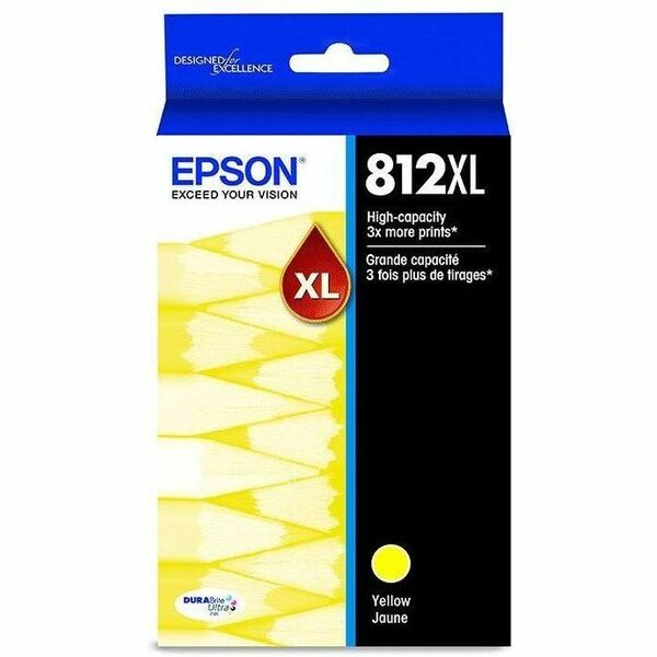 Epson DURABrite Ultra T812 Original Ultra High Yield Inkjet Ink Cartridge - Yellow - 1 Each - Inkjet - High Yield - 1 Pack