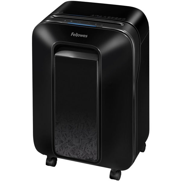 Fellowes LX170 Cross-cut Shredder - Continuous Shredder - Cross Cut - 12 Per Pass - for shredding Staples, Paper, Paper Clip, Credit Card, Junk Mail - 10 Minute Run Time - Black