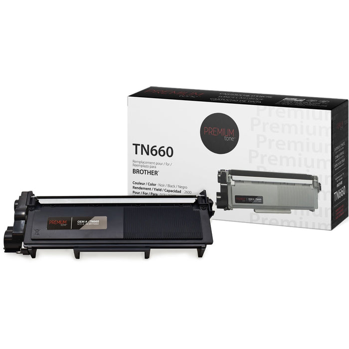 Premium Tone Toner Cartridge - Alternative for Brother TN660 - Black - 2600 Pages - 1 Pack