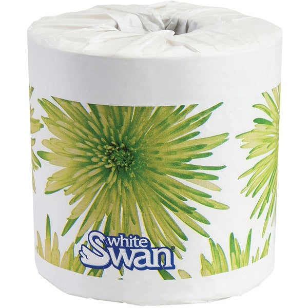 White Swan 2-Ply Bathroom Tissue Poly Pack - 2 Ply - 4.20" (106.68 mm) Width x 3.80" (96.52 mm) Length - 325 Sheets/Roll - White - Fiber - 36 / Pack