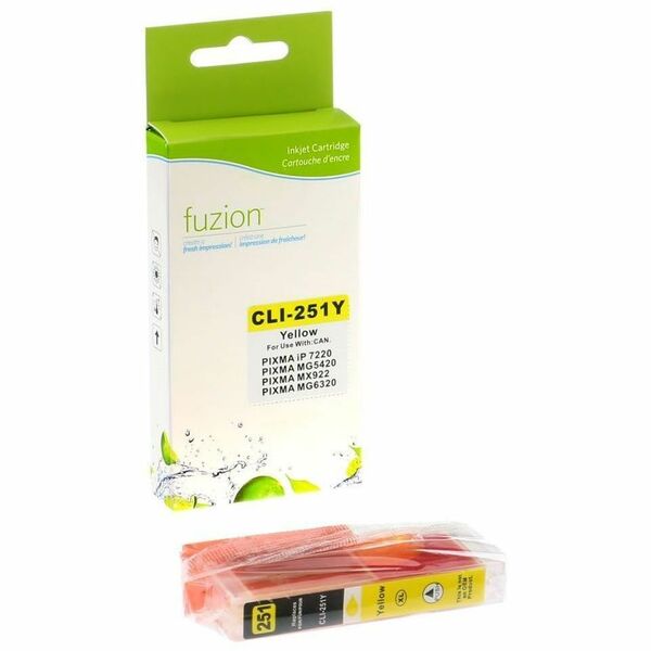 fuzion High Yield Inkjet Ink Cartridge CLI-251XL - Yellow - 1 Each - Inkjet - High Yield - 1 Each