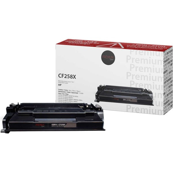Premium Tone Toner Cartridge - Alternative for Hewlett Packard CF258X / 58X - Black - 10000 Pages - 1 Pack