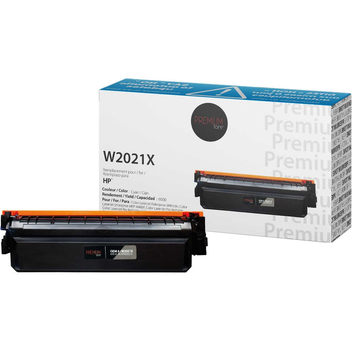 Premium Tone Toner Cartridge - Alternative for Hewlett Packard W2021X / 414X - Cyan - 6000 Pages - 1 Pack