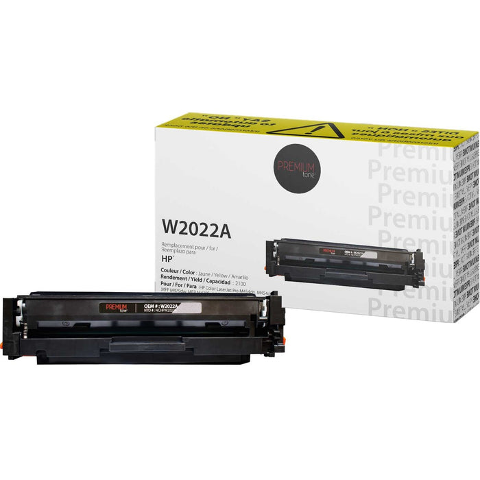 Premium Tone Toner Cartridge - Alternative for Hewlett Packard W2022A / 414A - Yellow - 2100 Pages - 1 Pack