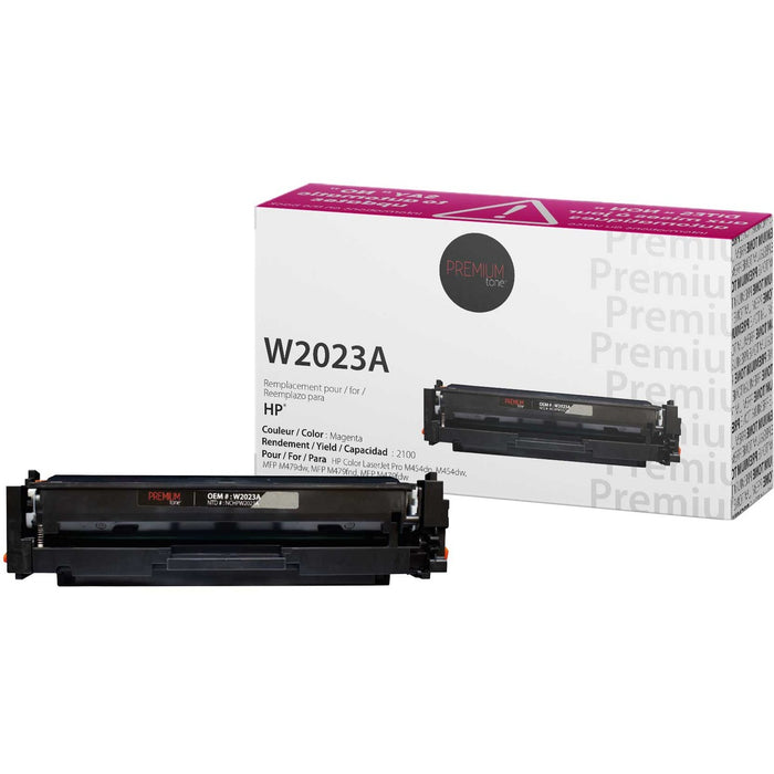 Premium Tone Toner Cartridge - Alternative for Hewlett Packard W2023A / 414A - Magenta - 2100 Pages - 1 Pack