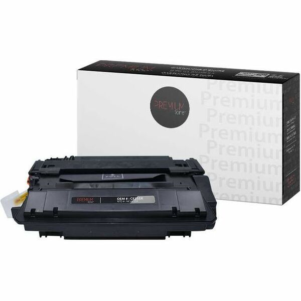 Premium Tone Toner Cartridge - Alternative for Hewlett Packard CE255X / 55X - Black - 12500 Pages - 1 Pack