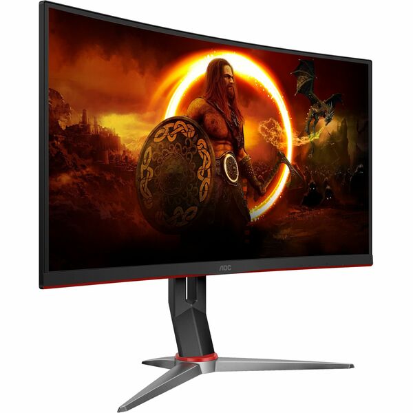 AOC CQ32G2S 32" Class QHD Curved Screen Gaming LED Monitor - 16:9 - 31.5" Viewable - Vertical Alignment (VA) - WLED Backlight - 2560 x 1440 - 16.7 Million Colors - FreeSync Premium - 300 cd/m² - 500 &micro;s - HDMI - VGA - DisplayPort