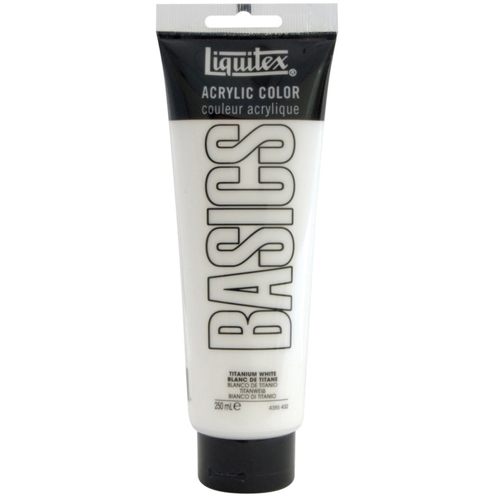Liquitex BASICS Acrylic Paint - Satin - Titanium White - 250 mL - 1 Each