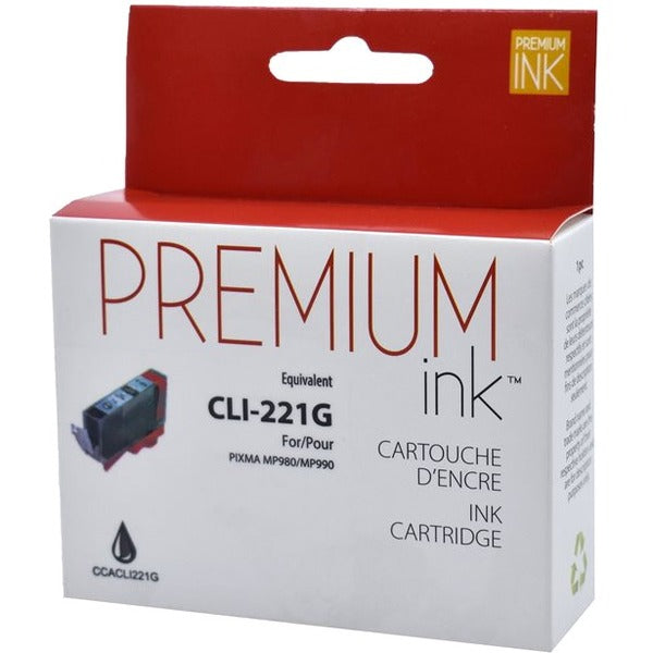 Premium Ink Inkjet Ink Cartridge CLI221G - Gray - 1 Each - Inkjet - 1 Each