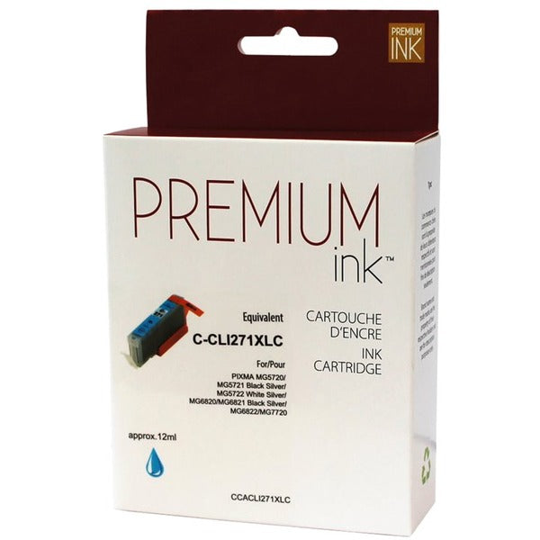 Premium Ink Inkjet Ink Cartridge CLI-271XLC - Cyan - 1 Each - 680 Pages