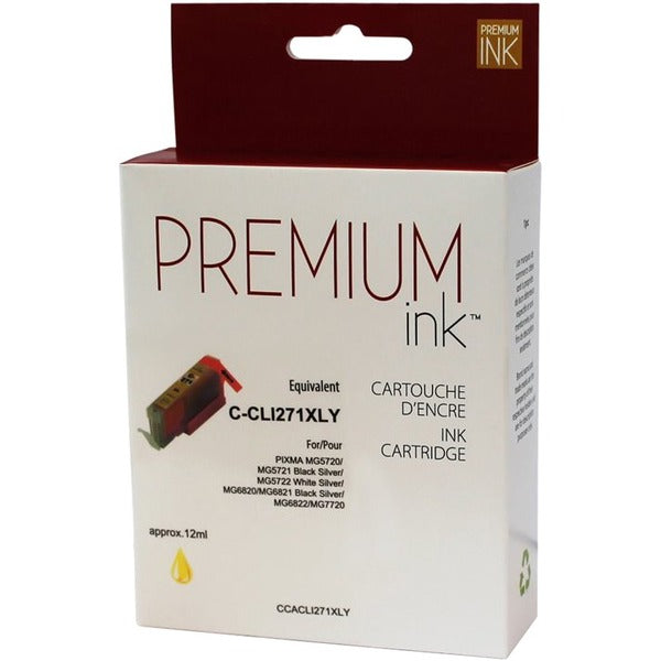 Premium Ink Inkjet Ink Cartridge CLI-271XLY - Yellow - 1 Each - 680 Pages