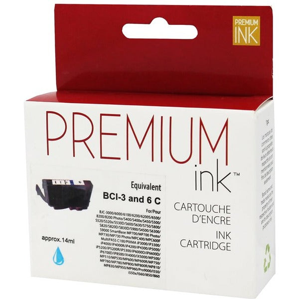 Premium Ink Inkjet Ink Cartridge BCI-3EC - Cyan - 1 Each - 420 Pages