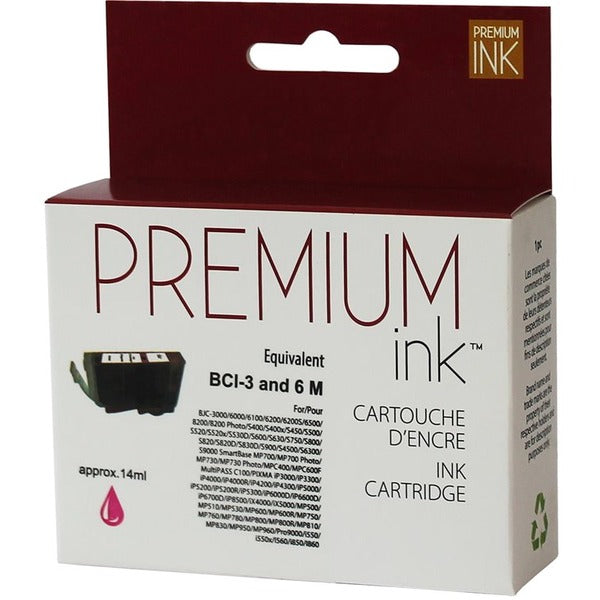 Premium Ink Inkjet Ink Cartridge BCI-3EM - Magenta - 1 Each - 420 Pages