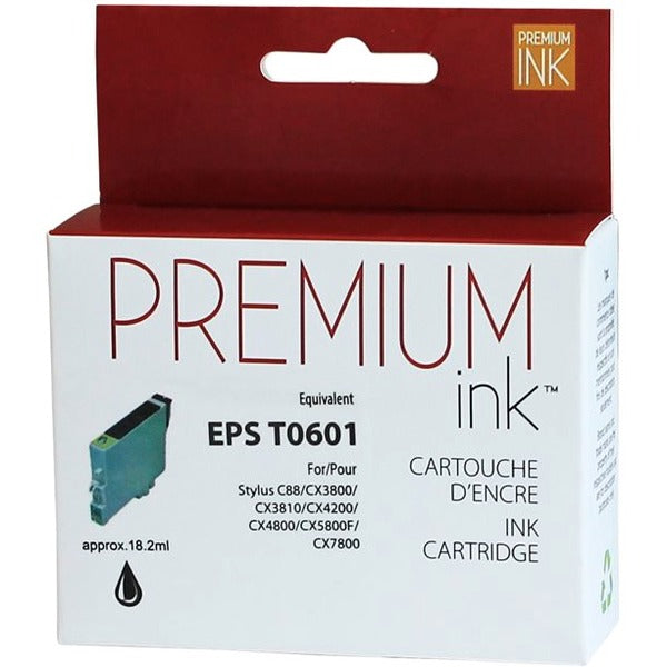 Premium Ink Inkjet Ink Cartridge - Alternative for Epson T060120 - Black - 1 Pack - 450 Pages