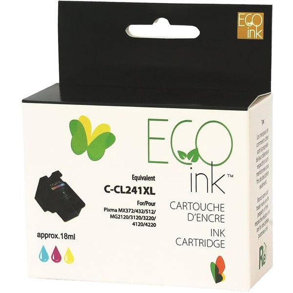 Eco Ink Ink Cartridge - Remanufactured for Canon CL241XL - Color - 400 Pages - 1 Pack