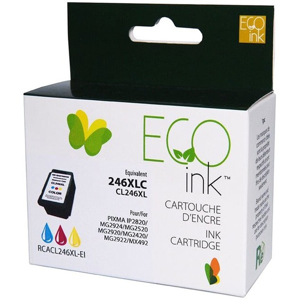 Eco Ink Ink Cartridge - Remanufactured for Canon CL246XL / 8280B001AA - Color - 300 Pages - 1 Pack