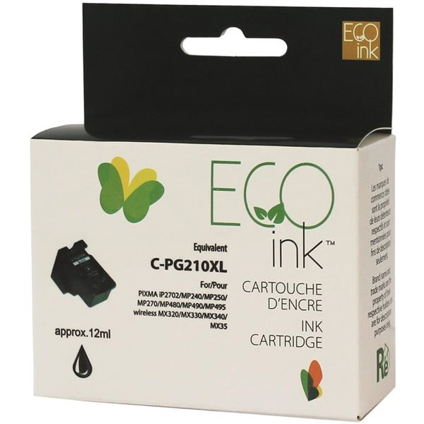 Eco Ink Ink Cartridge - Remanufactured for Canon PG210XL / 2973B001 - Black - 401 Pages - 1 Pack