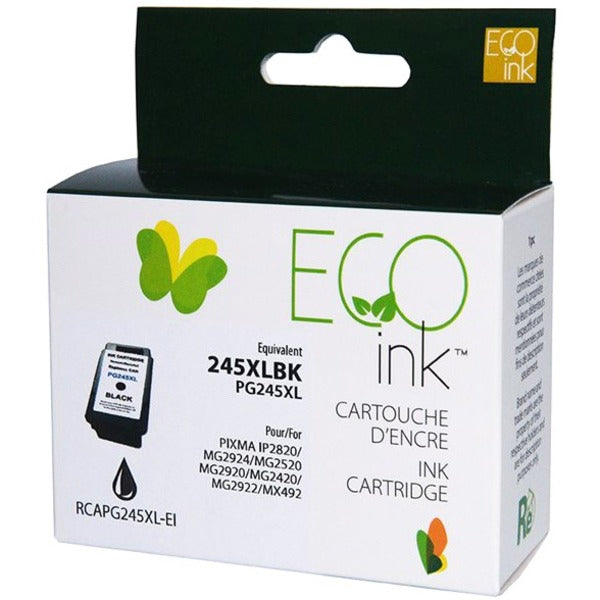 Eco Ink Ink Cartridge - Remanufactured for Canon PG245XL - Black - 300 Pages - 1 Pack